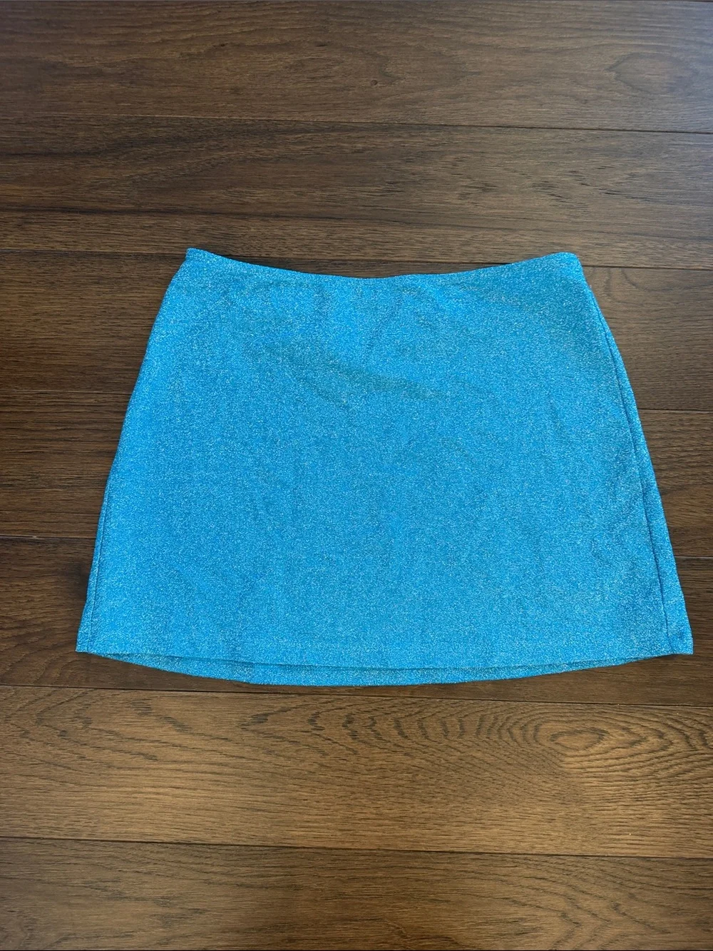 VICTORIA'S SECRET Blue Swim Shimmer Cover Up Mini Skirt Size Medium - C27-111